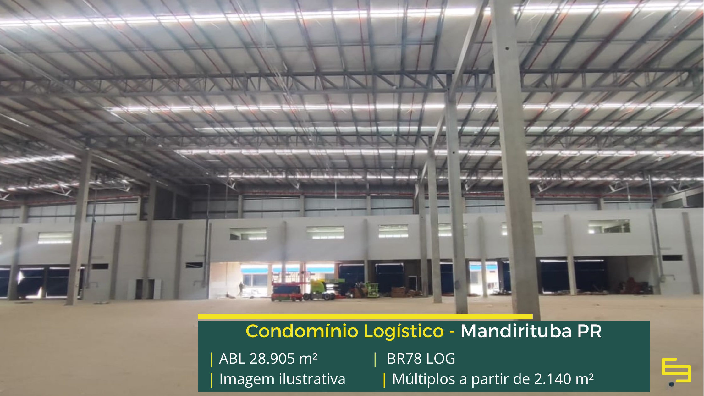 BR78 LOG: galpão em Mandirituba PR com módulos a partir de 2.140 m², piso para 6 t/m², sprinklers J4 e acesso à BR-116.