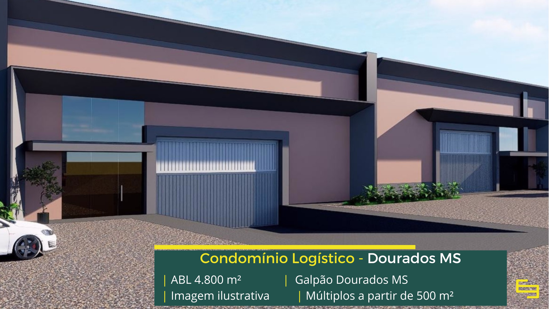 Galpão em Dourados MS com módulos a partir de 500 m², piso de 5 t/m², docas e acesso à BR-163. Conheça o empreendimento.