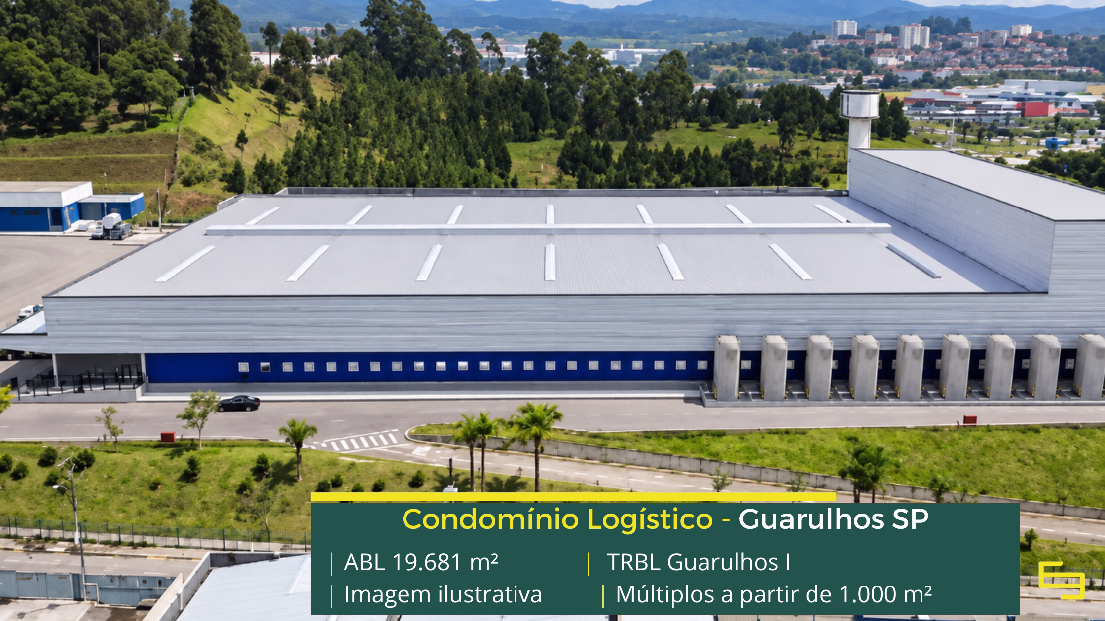 TRBL Guarulhos I: condomínio logístico em Guarulhos com 19.681 m² de ABL, módulos a partir de 1.000 m² e piso para 6 t/m².