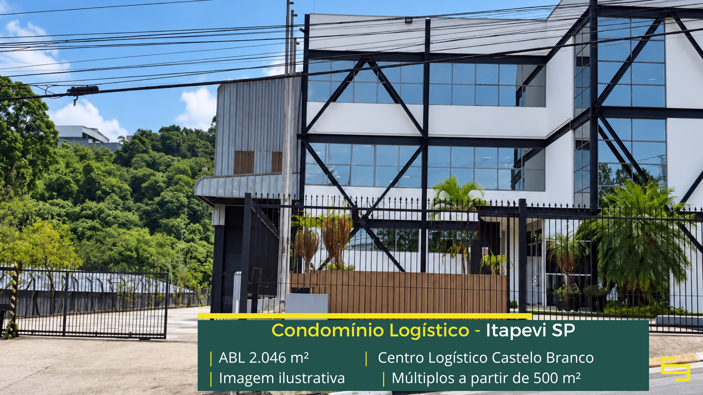 Centro Logístico Castelo Branco: galpão em Itapevi SP com módulos a partir de 500 m², 4 docas, pé-direito de 10 m e piso para 5 t/m².