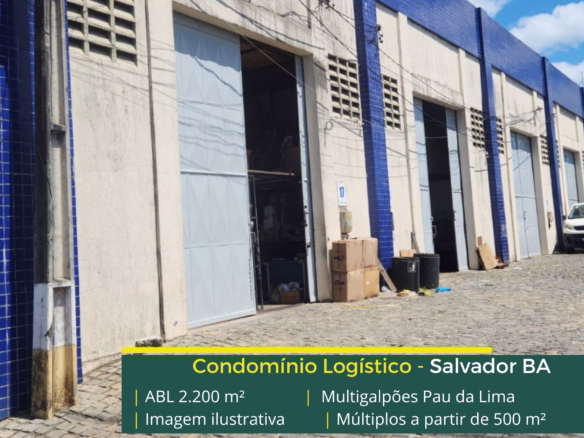 Multigalpões Pau da Lima: galpão em Salvador BA com módulos a partir de 500 m², piso para 4 t/m² e docas para carga e descarga.