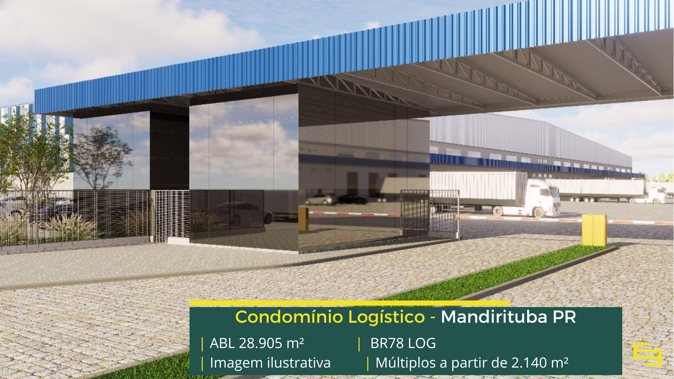 BR78 LOG: galpão em Mandirituba PR com módulos a partir de 2.140 m², piso para 6 t/m², sprinklers J4 e acesso à BR-116.