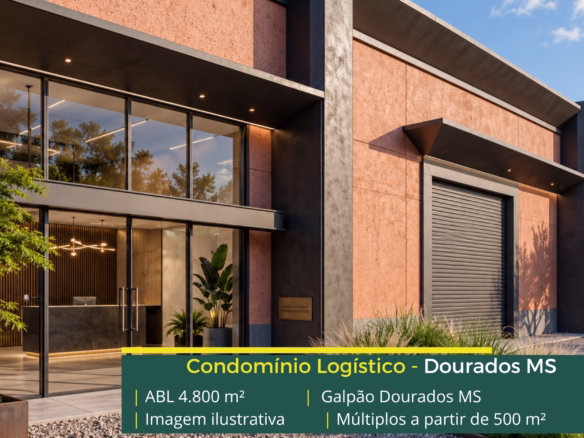 Galpão em Dourados MS com módulos a partir de 500 m², piso de 5 t/m², docas e acesso à BR-163. Conheça o empreendimento.