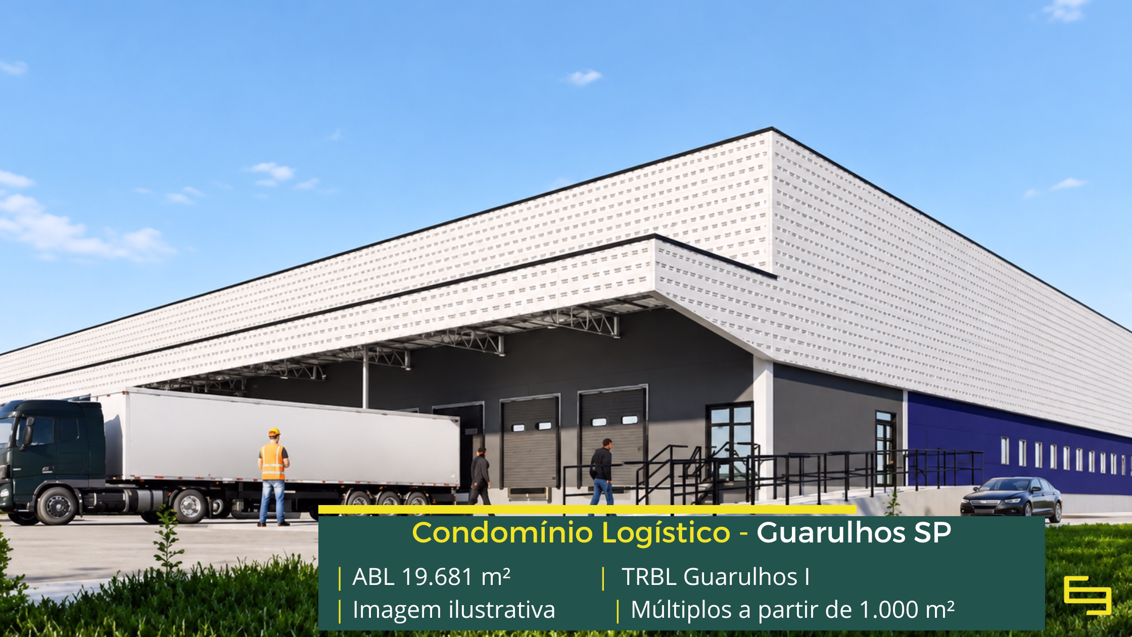 TRBL Guarulhos I: condomínio logístico em Guarulhos com 19.681 m² de ABL, módulos a partir de 1.000 m² e piso para 6 t/m².