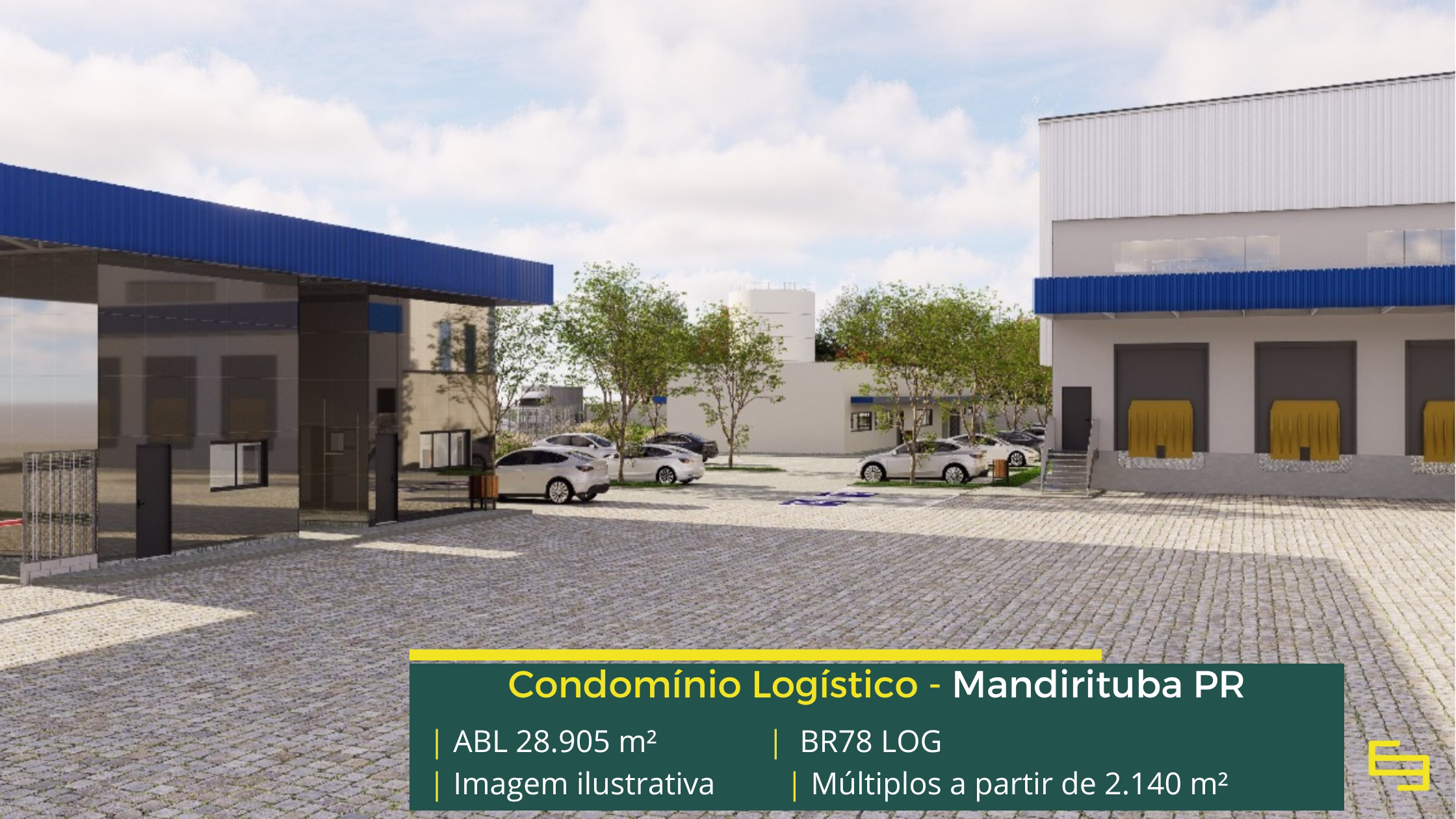 BR78 LOG: galpão em Mandirituba PR com módulos a partir de 2.140 m², piso para 6 t/m², sprinklers J4 e acesso à BR-116.