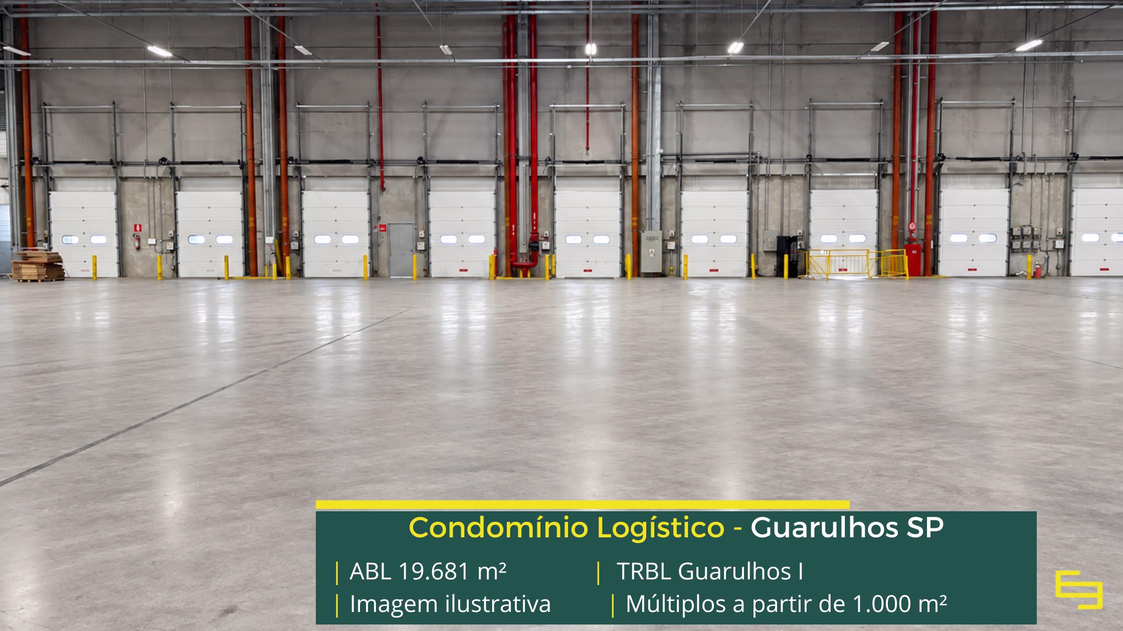 TRBL Guarulhos I: condomínio logístico em Guarulhos com 19.681 m² de ABL, módulos a partir de 1.000 m² e piso para 6 t/m².