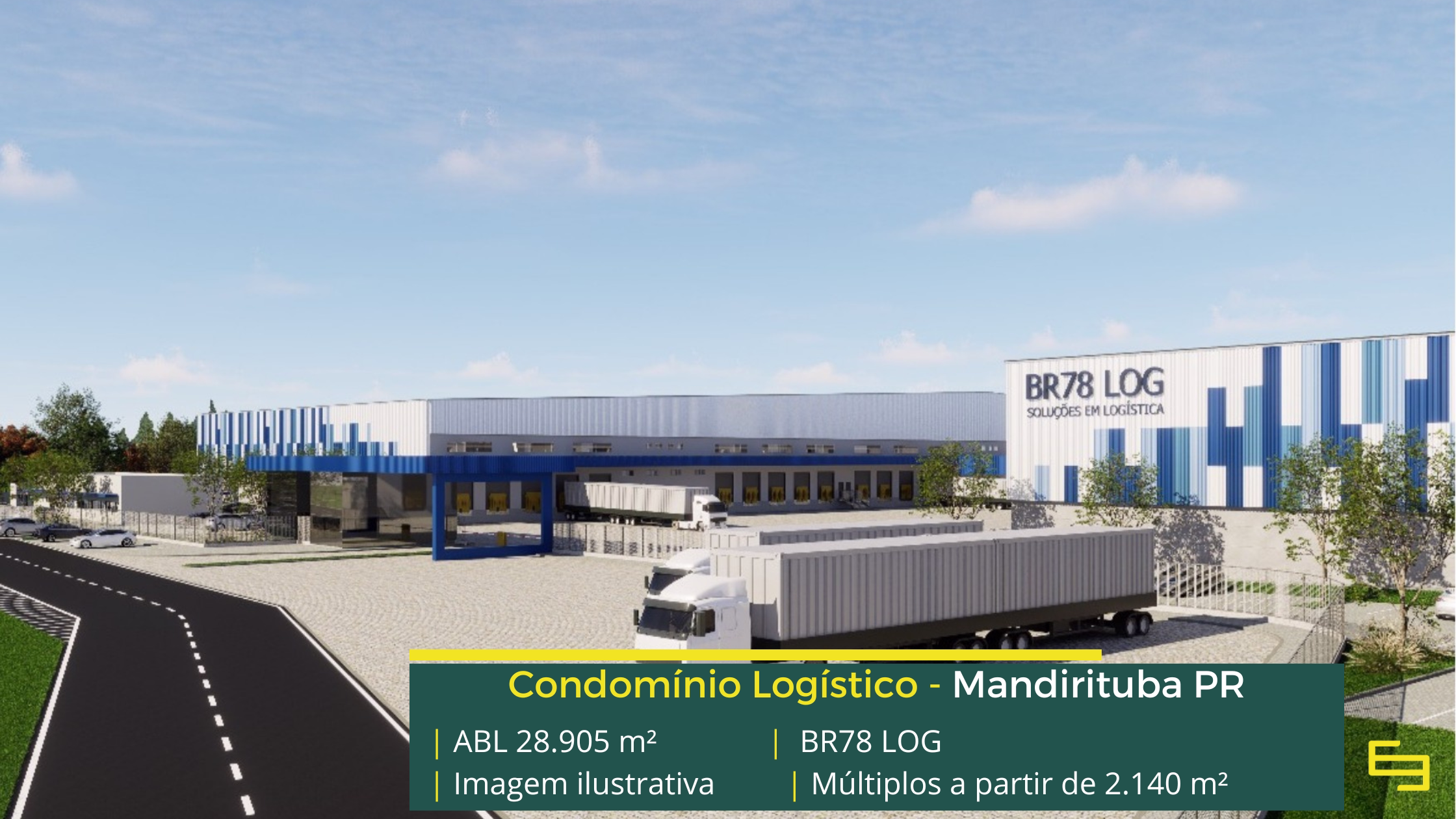 BR78 LOG: galpão em Mandirituba PR com módulos a partir de 2.140 m², piso para 6 t/m², sprinklers J4 e acesso à BR-116.
