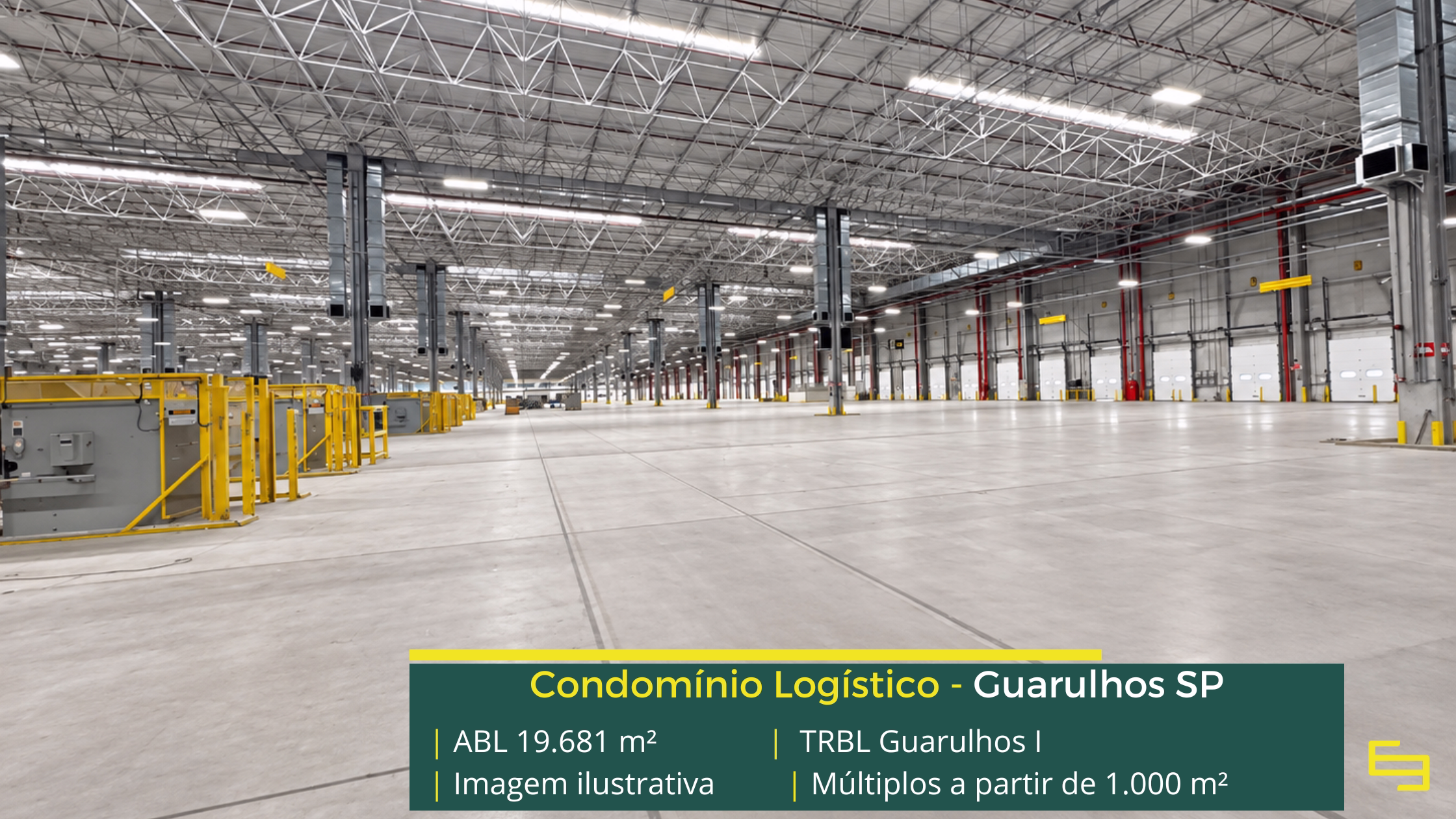 TRBL Guarulhos I: condomínio logístico em Guarulhos com 19.681 m² de ABL, módulos a partir de 1.000 m² e piso para 6 t/m².