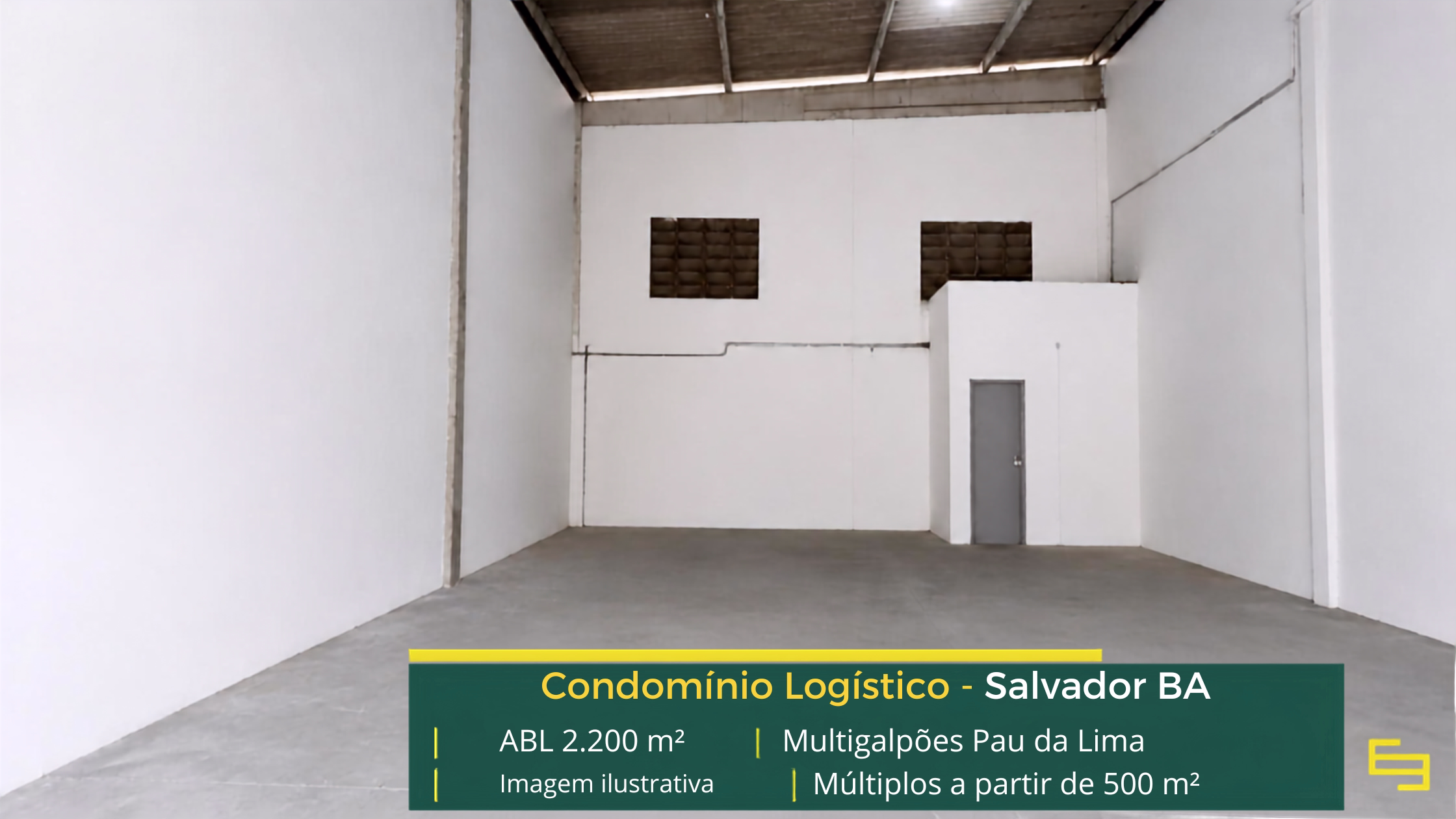 Multigalpões Pau da Lima: galpão em Salvador BA com módulos a partir de 500 m², piso para 4 t/m² e docas para carga e descarga.
