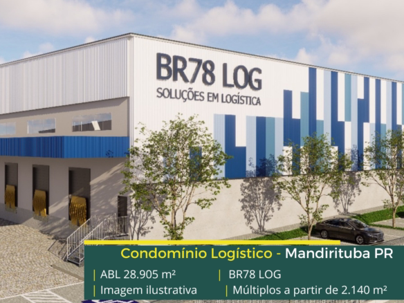 BR78 LOG: galpão em Mandirituba PR com módulos a partir de 2.140 m², piso para 6 t/m², sprinklers J4 e acesso à BR-116.