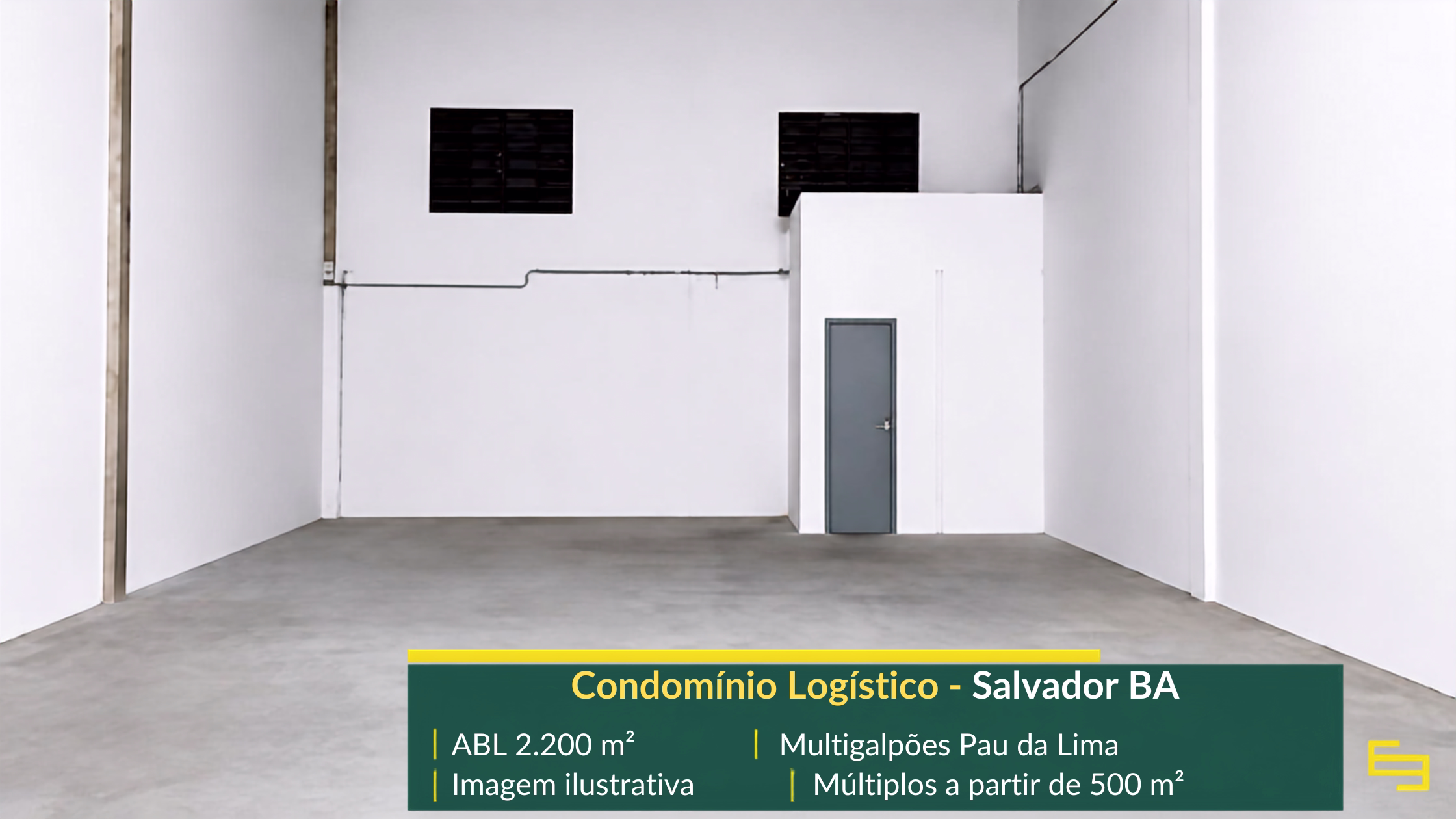 Multigalpões Pau da Lima: galpão em Salvador BA com módulos a partir de 500 m², piso para 4 t/m² e docas para carga e descarga.