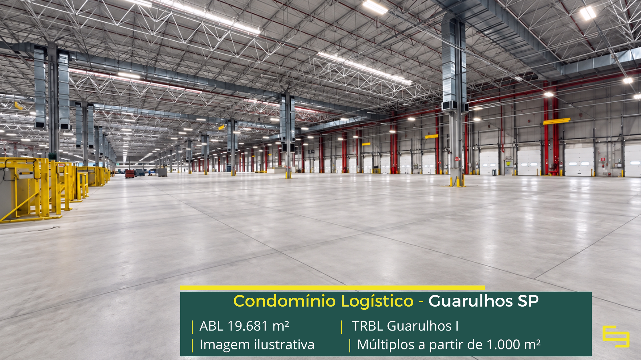 TRBL Guarulhos I: condomínio logístico em Guarulhos com 19.681 m² de ABL, módulos a partir de 1.000 m² e piso para 6 t/m².