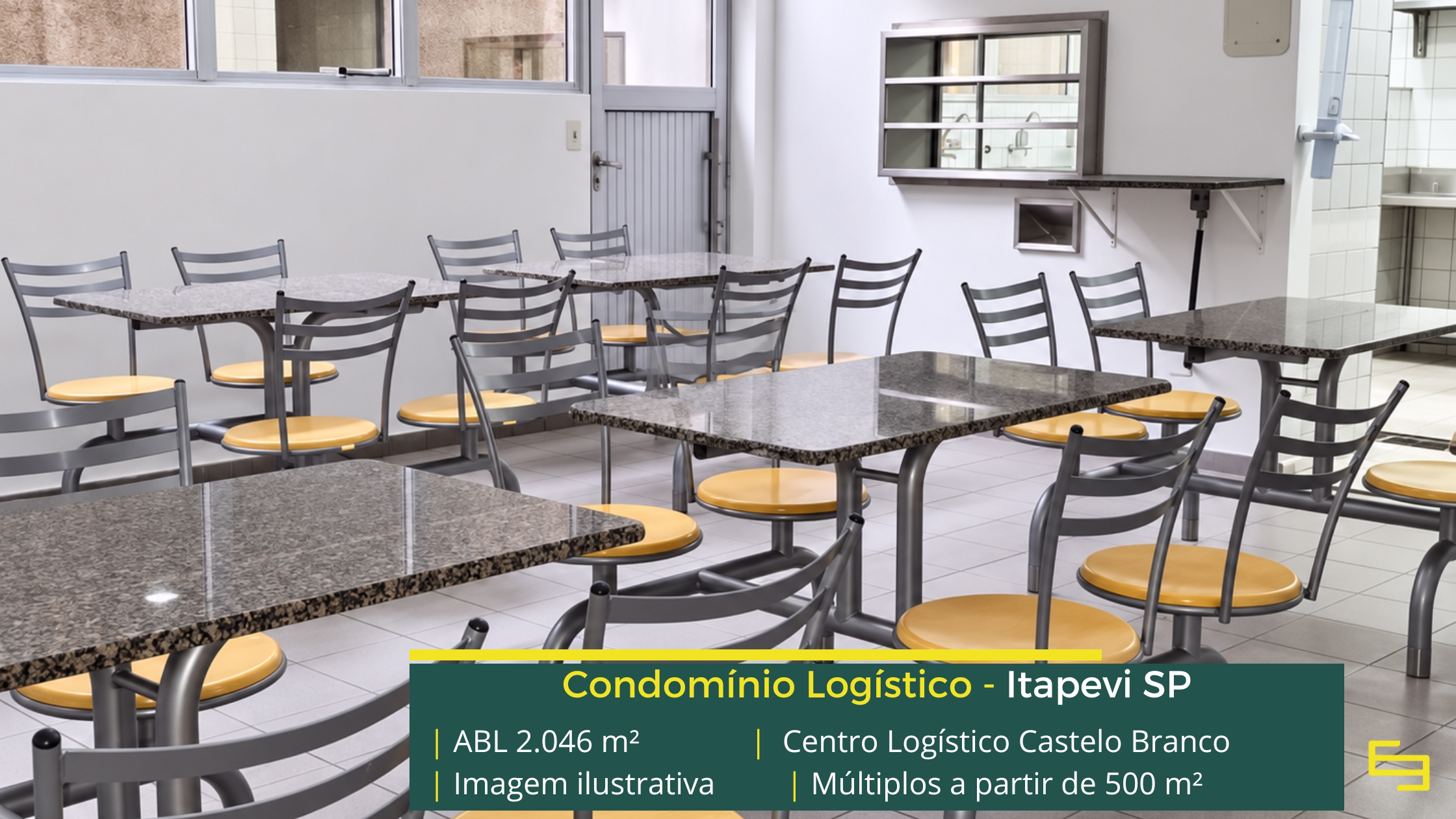 Centro Logístico Castelo Branco: galpão em Itapevi SP com módulos a partir de 500 m², 4 docas, pé-direito de 10 m e piso para 5 t/m².