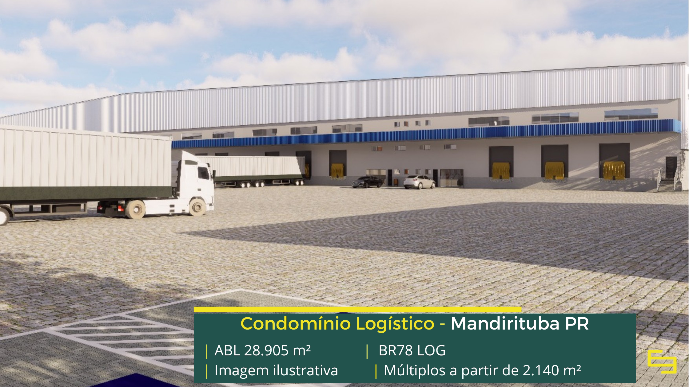 BR78 LOG: galpão em Mandirituba PR com módulos a partir de 2.140 m², piso para 6 t/m², sprinklers J4 e acesso à BR-116.