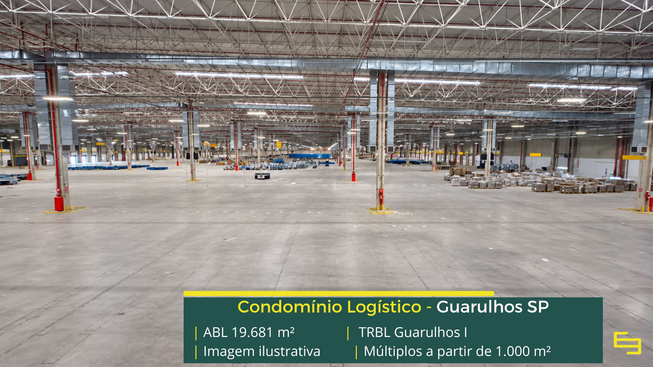 TRBL Guarulhos I: condomínio logístico em Guarulhos com 19.681 m² de ABL, módulos a partir de 1.000 m² e piso para 6 t/m².