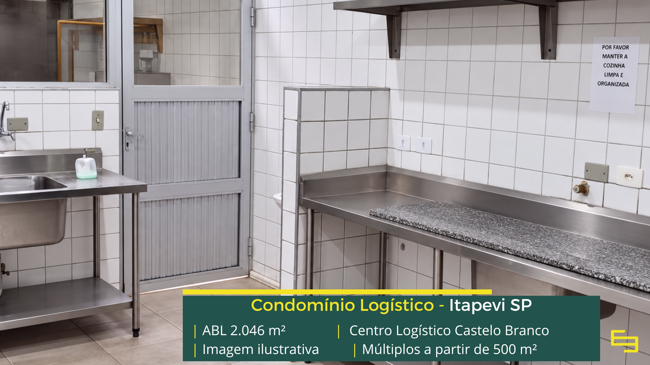 Centro Logístico Castelo Branco: galpão em Itapevi SP com módulos a partir de 500 m², 4 docas, pé-direito de 10 m e piso para 5 t/m².