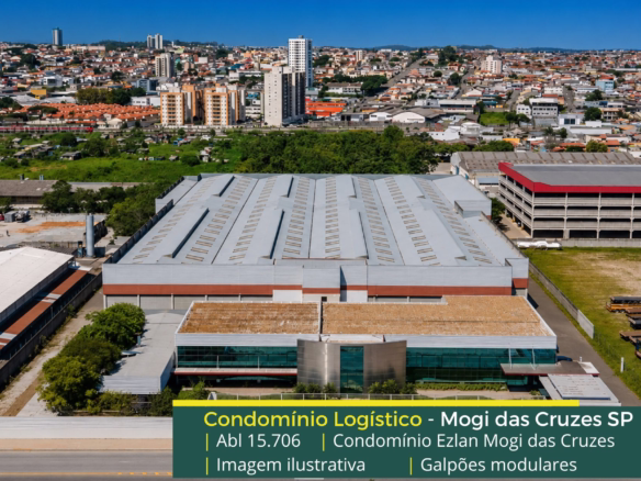 Aluguel de galpão em Mogi das Cruzes SP - Ezlan. Galpões/Armazens/Condomínios logísticos e industriais para alugar com docas e amplo pátio